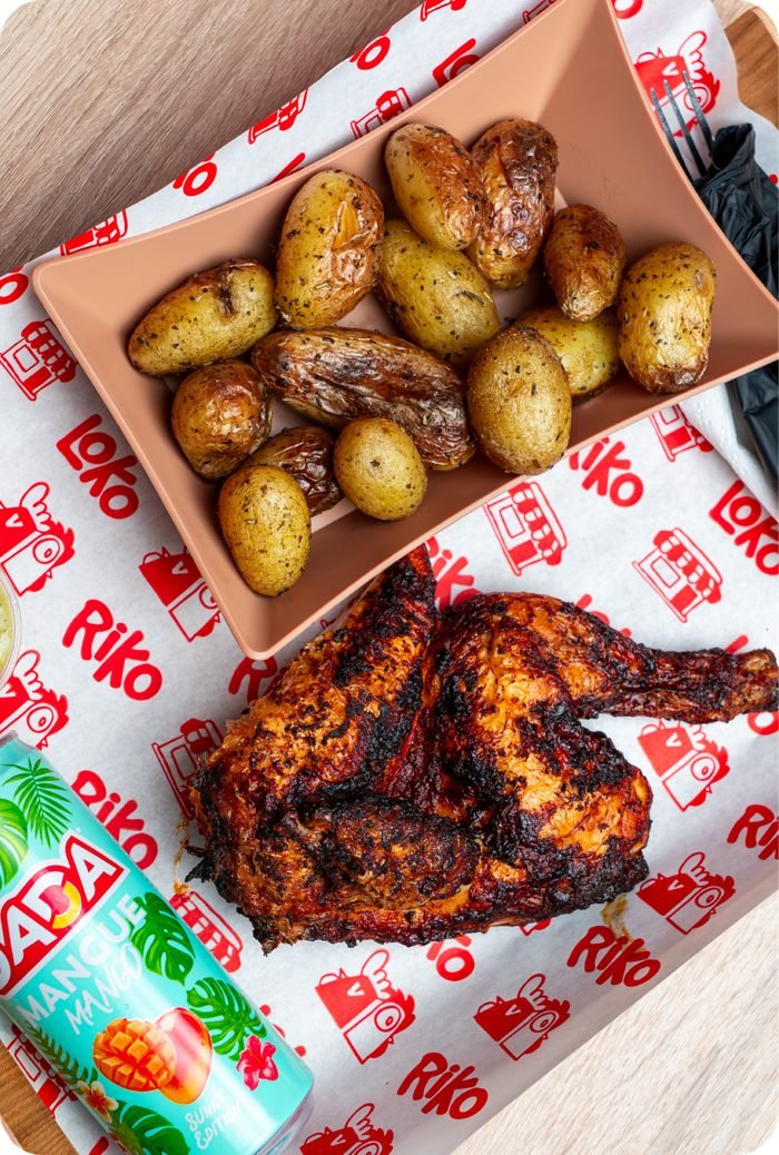 Poulet braisé et pommes de terre grenaille